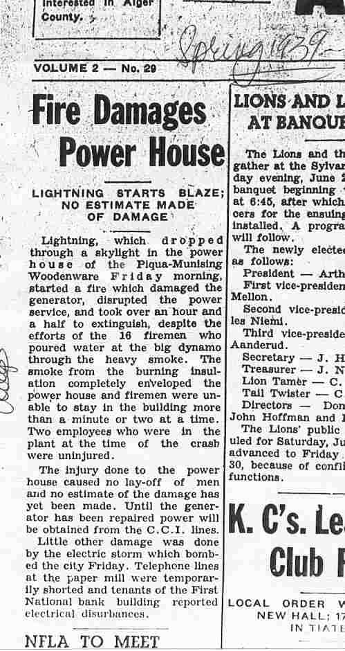 Scanned Article on the 1939 Fire