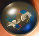 roosters on gray